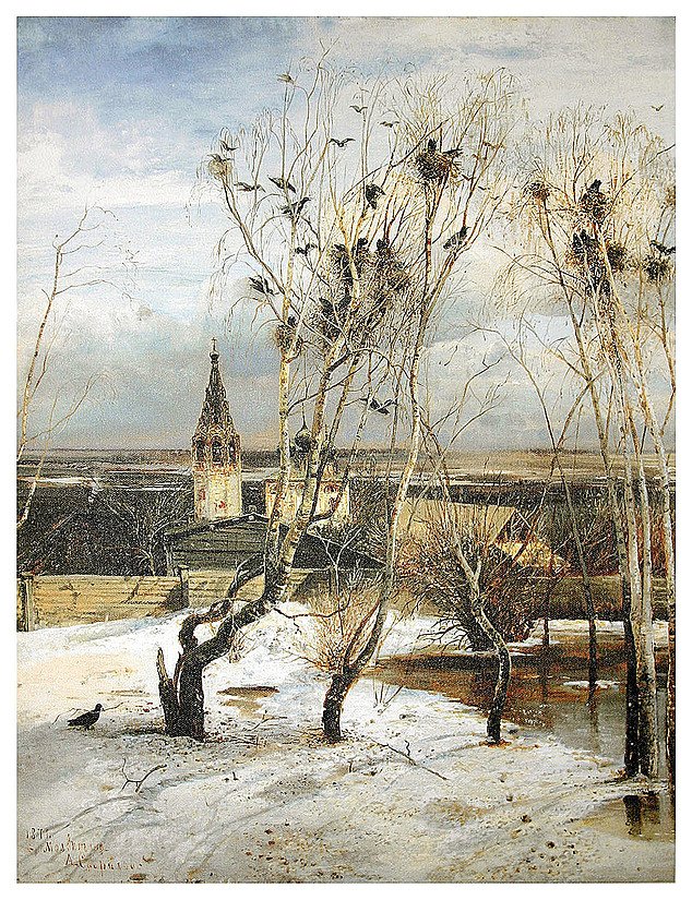 Kupit Reprodukciya Na Holste Savrasov Grachi Prileteli 1871 V Internet Magazine Tretyakovskoj Galerei