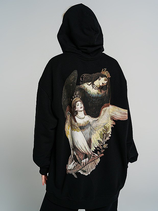 Купить Толстовка С Капюшоном "Васнецов. Сирин И Алконост" Черная В  Интернет-Магазине Третьяковской Галереи